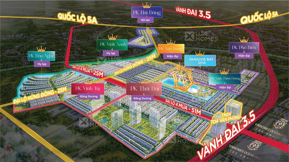 Mặt bằng Vinhomes Ocean Park 3 The Crown