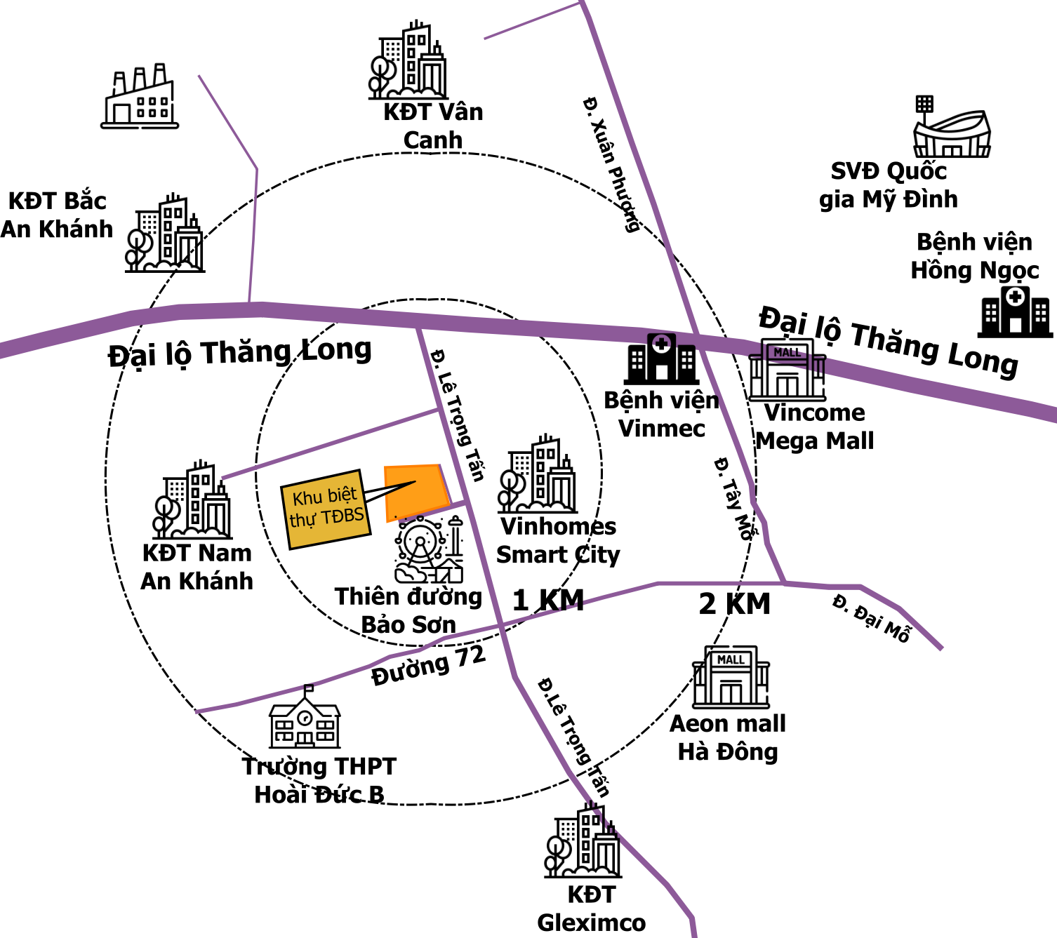 Vị trí Khu đô thị Thiên đường Bảo Sơn 
