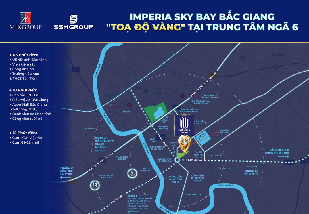 Vị trí Imperia Sky Bay Bắc Giang