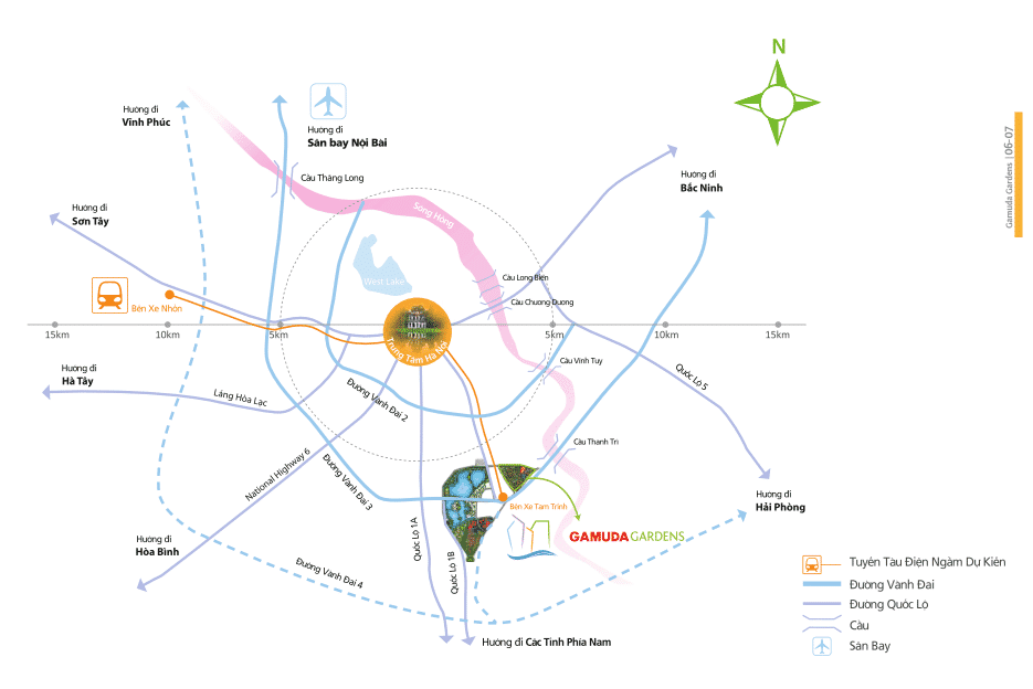 Vị trí dự án Central Residence Gamuda Yên Sở