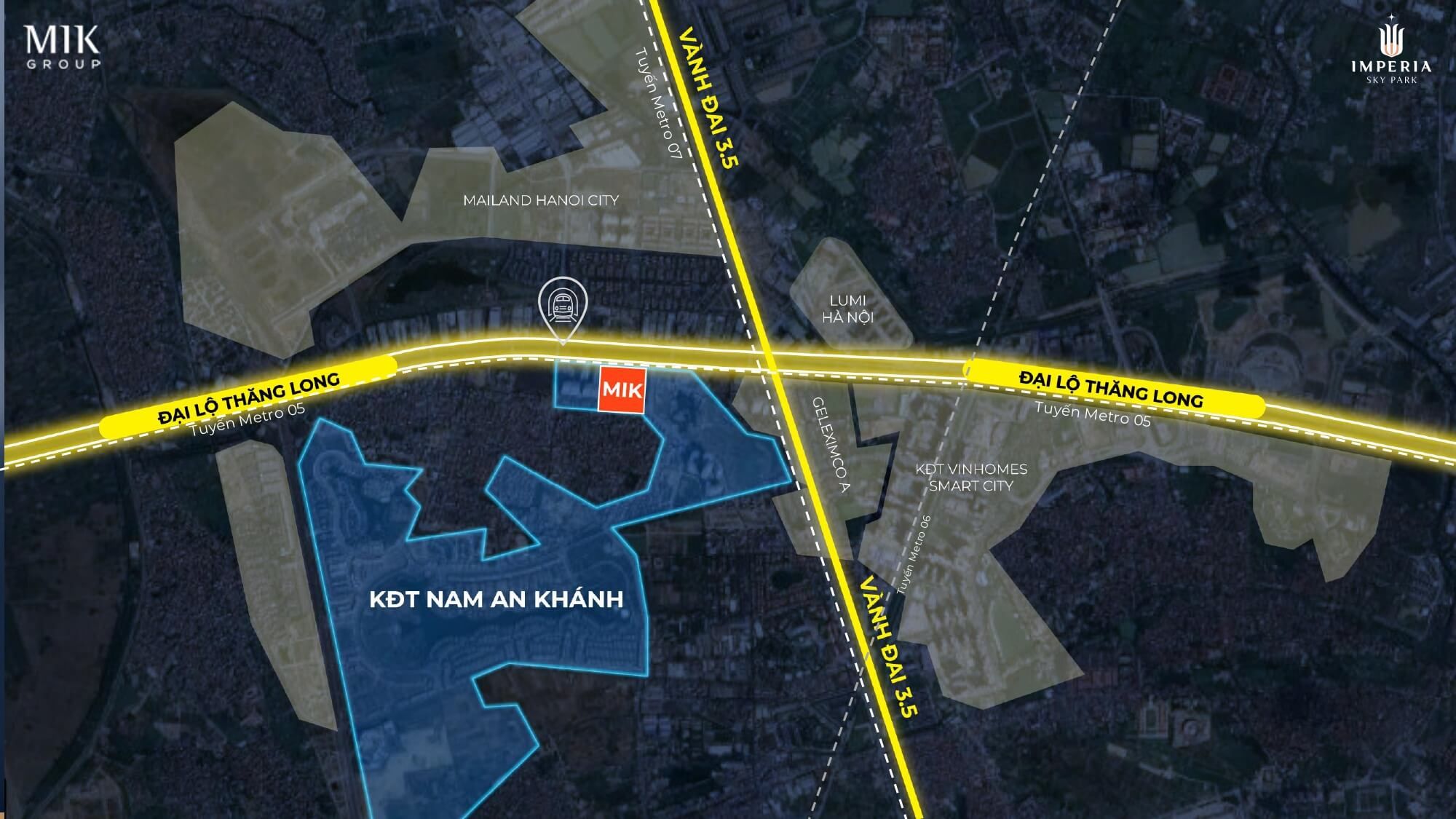 Vị trí Imperia Sky Park Nam An Khánh và vai trò trung tâm mới phía Tây Hà Nội