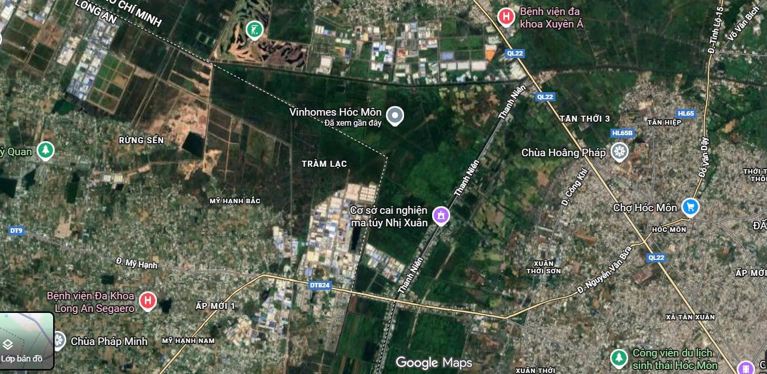 Vị trí Vinhomes Sài Gòn Park Hóc Môn