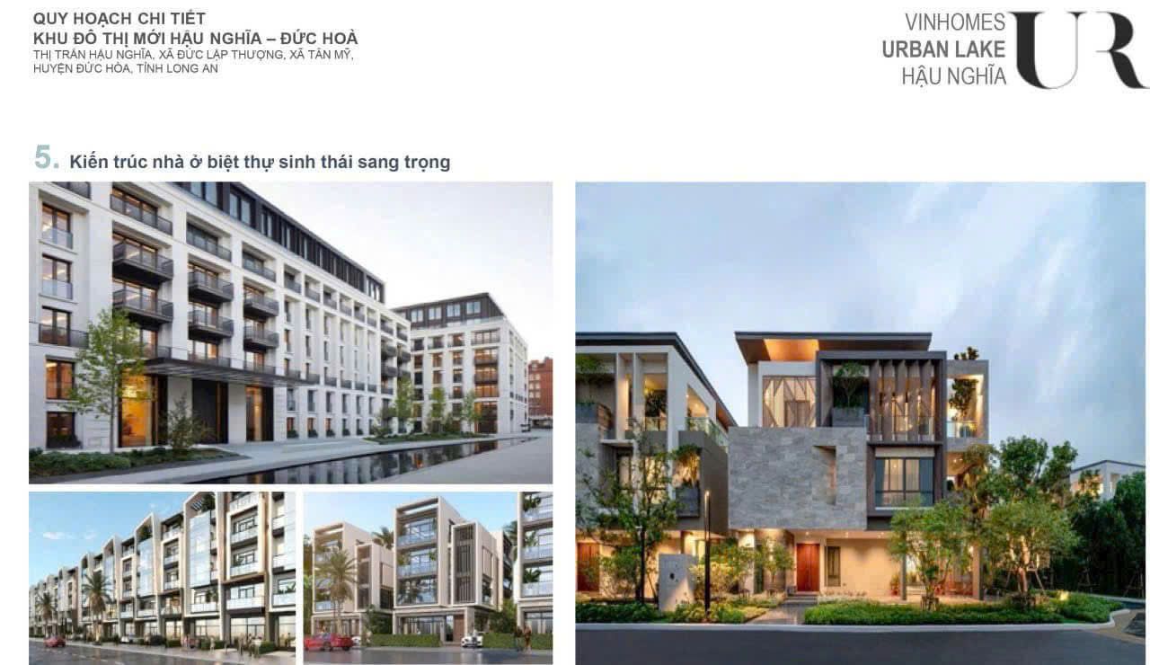 Các loại hình sản phẩm Vinhomes Urban Lake Long An
